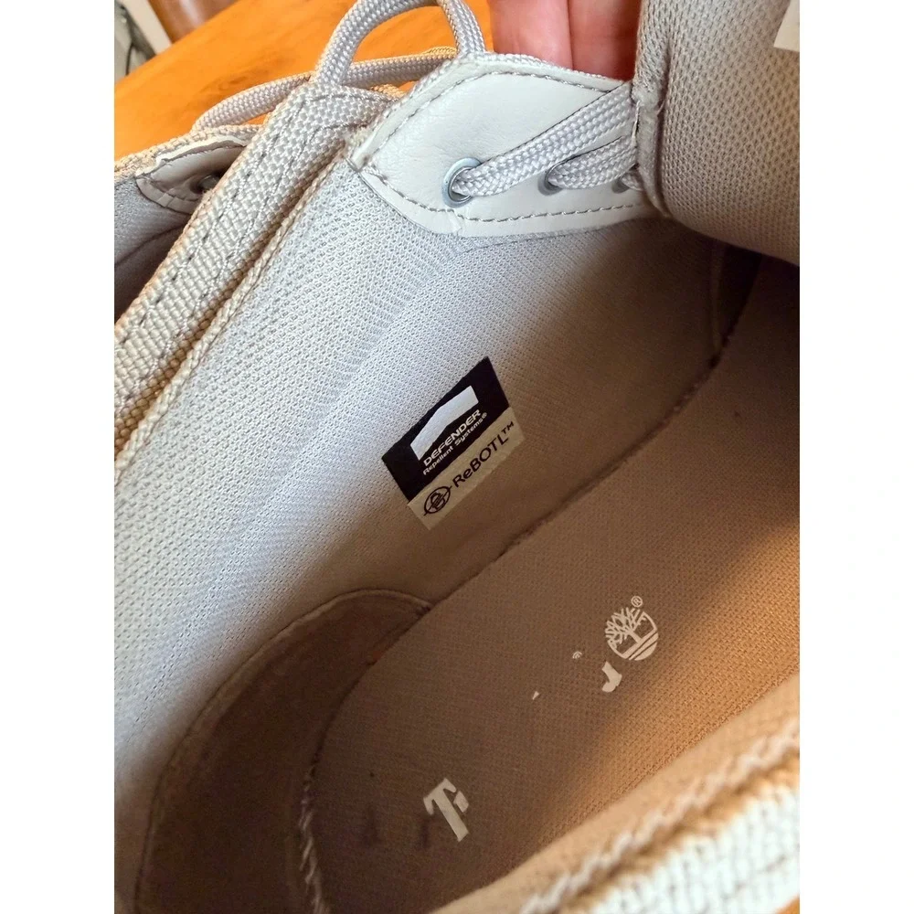 Timberland Davis Square Chukka Mens Tan Beige Leather ReBOTL Sneakers A1Y9P 11.5